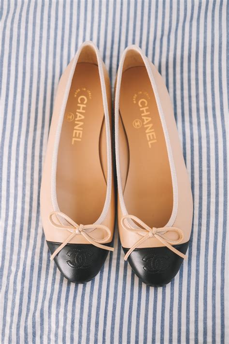 chanel cap toe ballerina